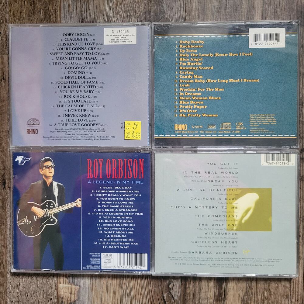 Roy Orbison 4 CDs Legend in My Time, Sun Years, Mystery Girl, For The Lonely VG+ - Picture 2 of 11